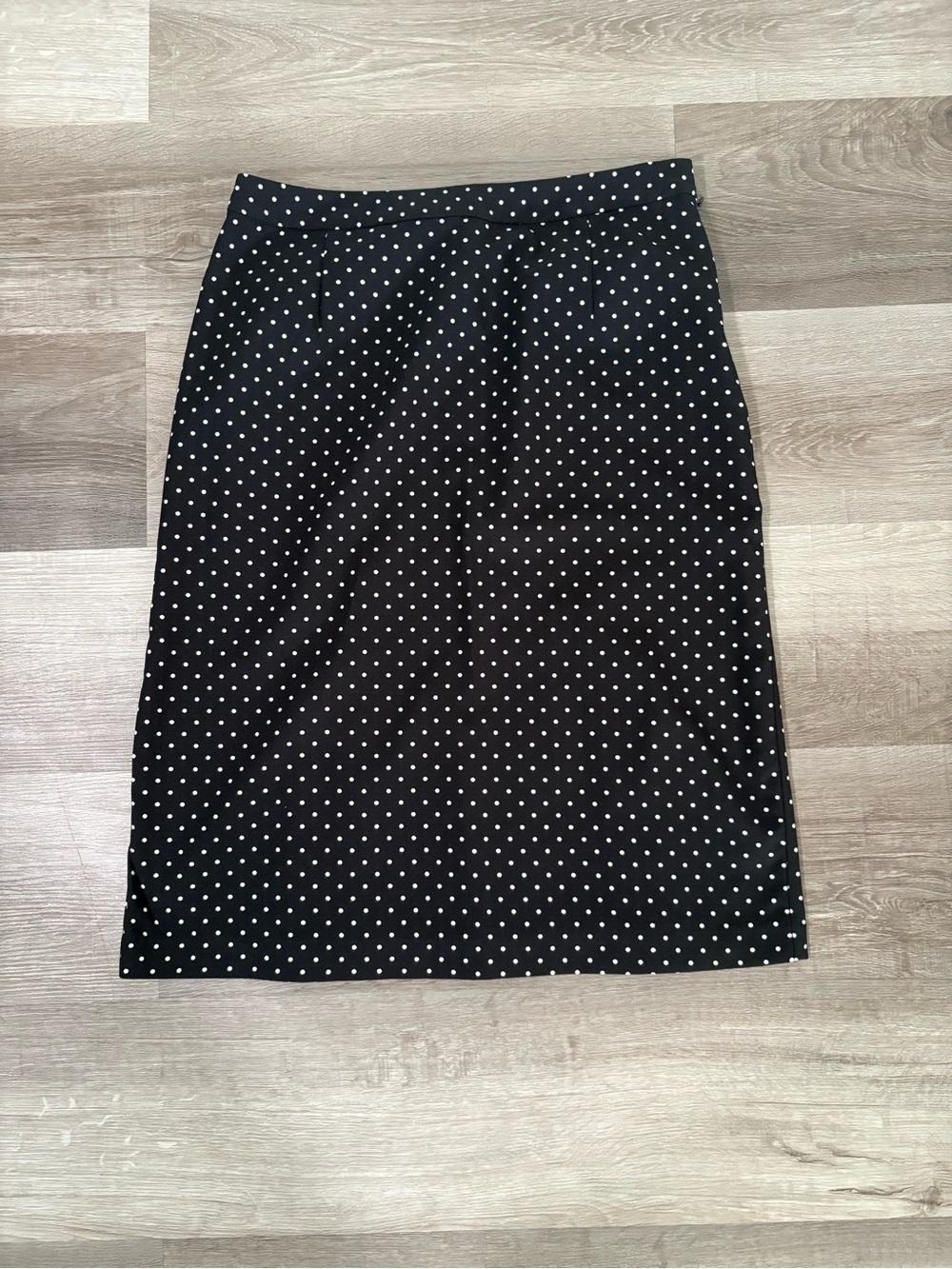 Classic Black Polka Dot Pencil Skirt - Women's